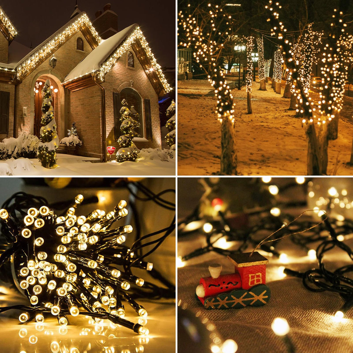 Solar String Lights for Outside, 2 Pack 200 Led Solar Christmas Lights Outdoor Waterproof 82ft Solar Fairy Lights 8 Lighting Mode Solar String Lights Idea for Garden,Courtyards,Trees(Warm White)