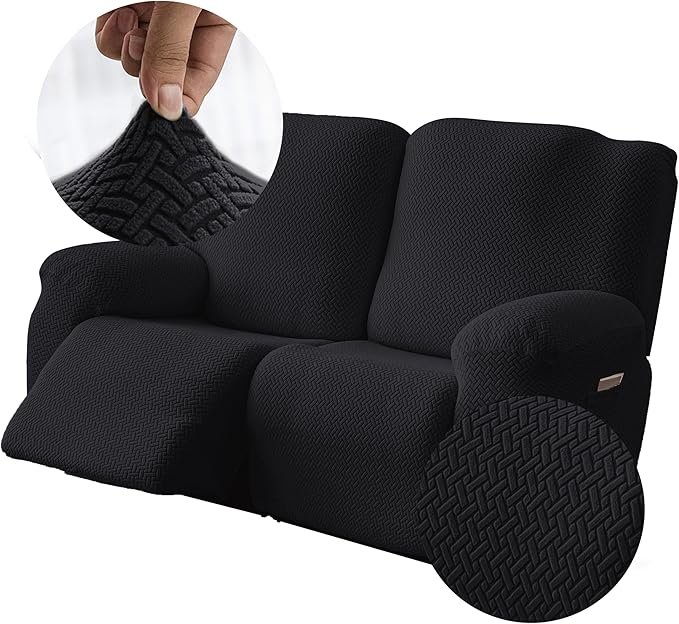 Genina Recliner Loveseat Covers, Stretch Reclining Sofa Covers, 2 Seater Couch