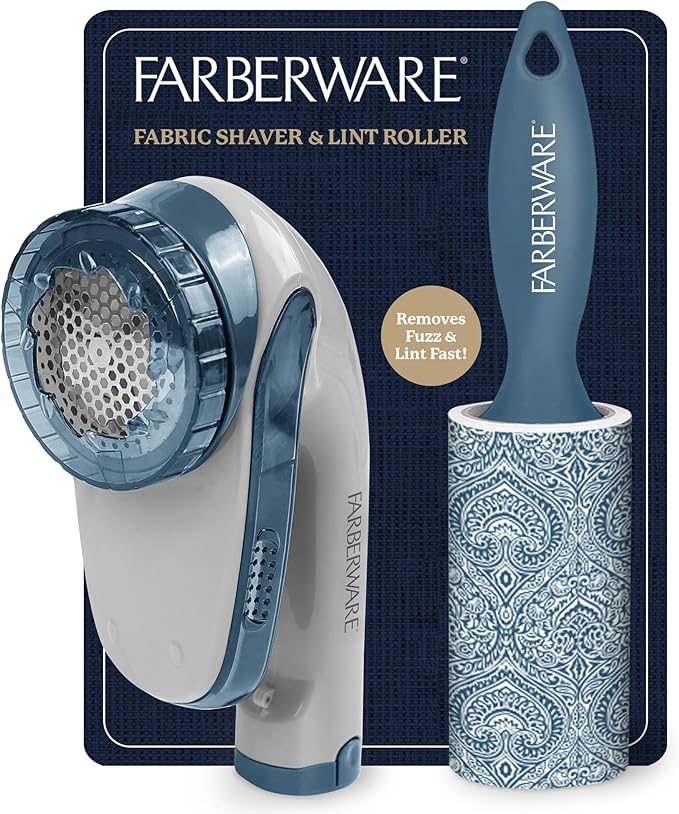 Farberware Fabric Shaver & Lint Remover Set–Battery Operated Sweater Shaver