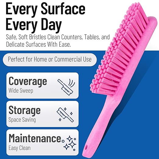 SPARTA Handheld Soft Counter Brush 8 Inch Bristle Span, Countertops, and