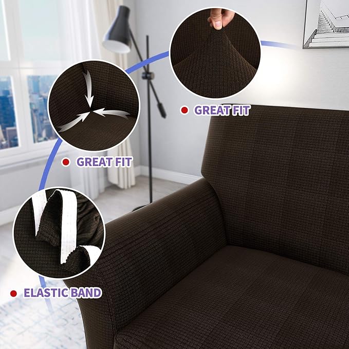 ZNSAYOTX 3 Piece Loveseat Covers