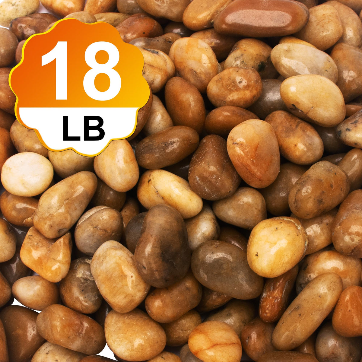 18 Pounds River Rocks for Plants,Polished Decorative Ornamental Pebbels,Garden Landscaping Stones for Vase Fillers Succulents