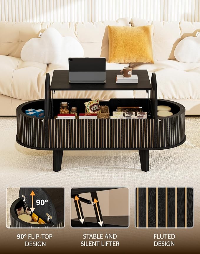 Oval Lift Top Coffee Table