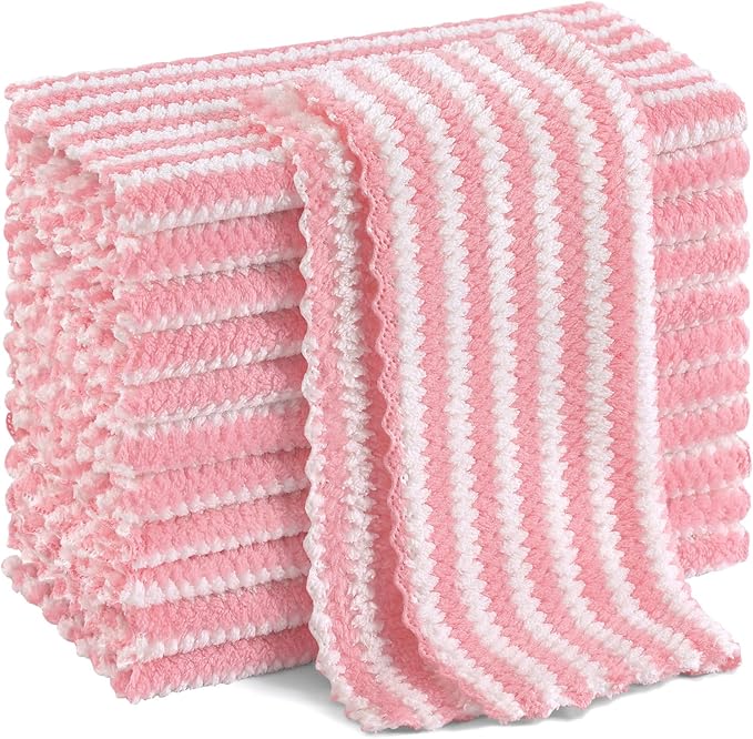 Homaxy 12 Pack Kitchen Dish Cloths, Ultra Soft and Absorbent Dish Towels