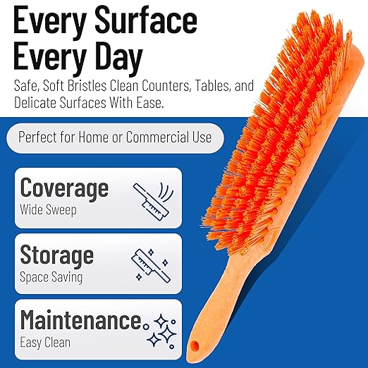 SPARTA Handheld Soft Counter Brush 8 Inch Bristle Span, Countertops, and