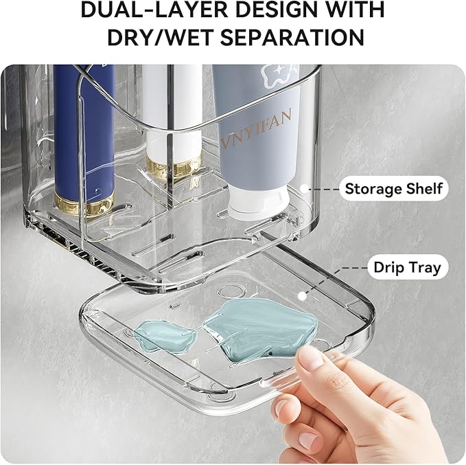 Toothbrush Holders for Bathrooms, 3 Slots Detachable Electric Toothbrush Holder