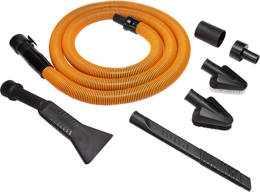 RIDGID 7-Piece Auto Detailing Vacuum Hose Accessory Kit - Fits 1 1/4 Inch RIDGID Vacuums, Black