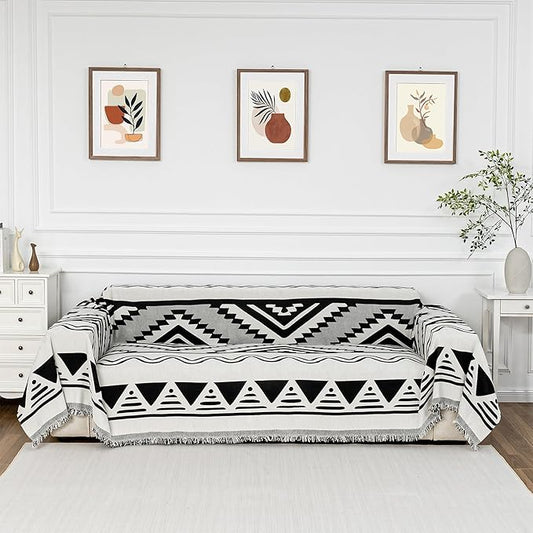 MYSKY HOME Couch Cover for Sectional Sofa Set Boho Geometric Furniture Sofa