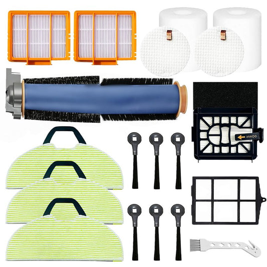Replacement Parts Compatible with Shark AV2610WA AV2630WA RV2610WA AV2620WA Matrix Plus 2- in-1 Robot Vacuum Cleaner,1 Main Brush,2 Filters,3 Mop Pads,6 Side Brushes,1 Pre Filter,1 Filter