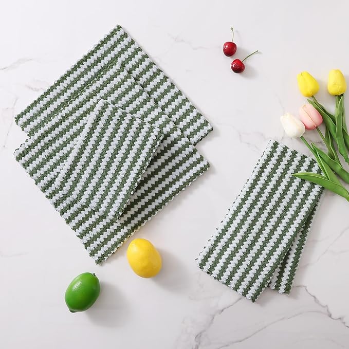 Homaxy 12 Pack Kitchen Dish Cloths, Ultra Soft and Absorbent Dish Towels
