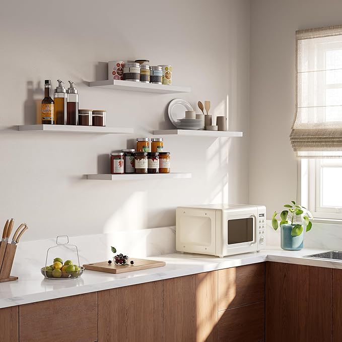 YUFLINX 23’’White Floating Shelves