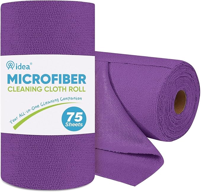 AIDEA Microfiber Cleaning Cloth Roll, Reusable Paper Towels Tear Away Cloth