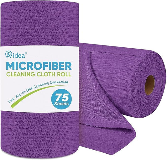 AIDEA Microfiber Cleaning Cloth Roll, Reusable Paper Towels Tear Away Cloth
