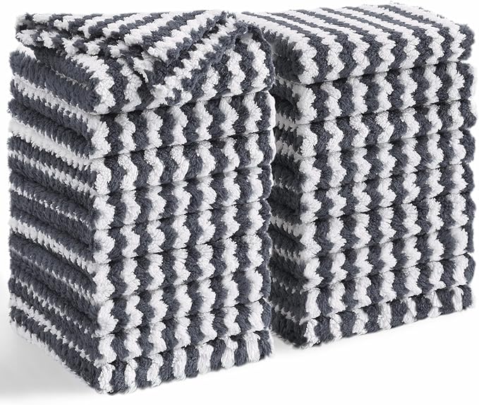 Homaxy 18 Pack Kitchen Dish Cloths, Ultra Soft and Absorbent Dish Towels