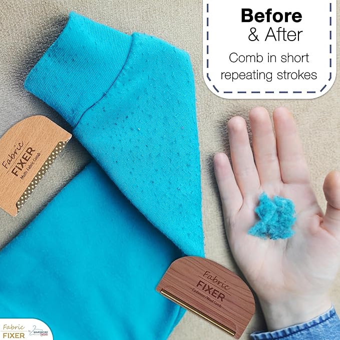 Cashmere Pill Remover Comb & Multi Fabric Shaver Depilling Sweater Fuzz Comb