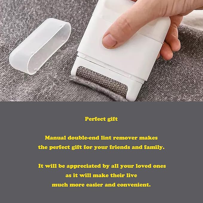 Manual Double-end Lint Remover, Portable Clothes Hair Ball Trimmer, Mini
