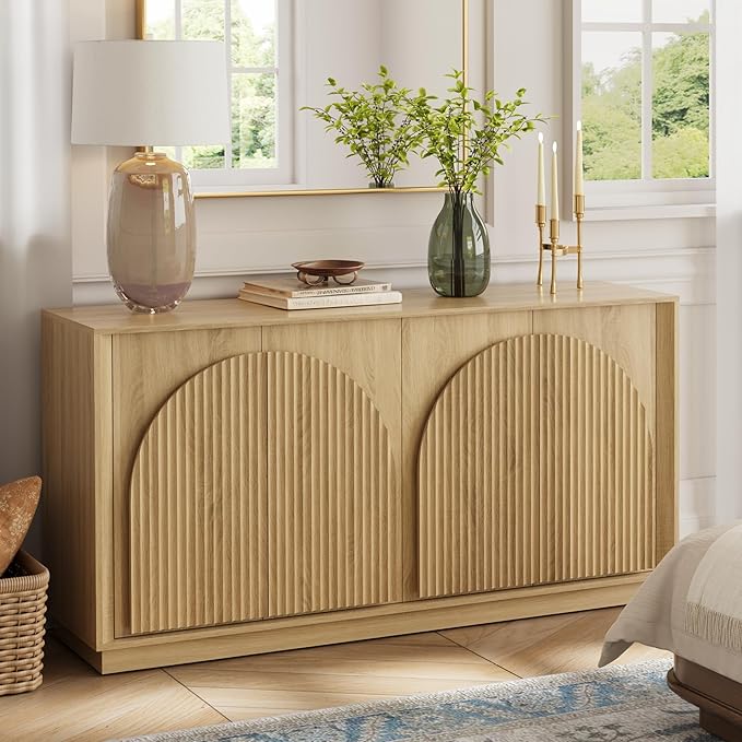 win2win Fluted Sideboard Buffet Cabinet