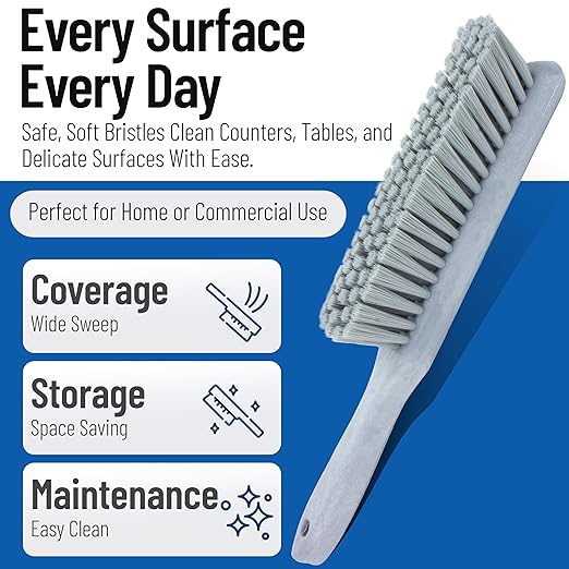 SPARTA Handheld Soft Counter Brush 8 Inch Bristle Span, Countertops, and