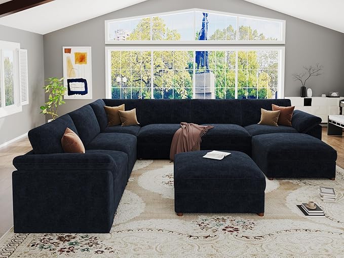 EASE MOOSE Modular Sofa, Oversized U Shape Sectional Modular Sofa, Wide Deep