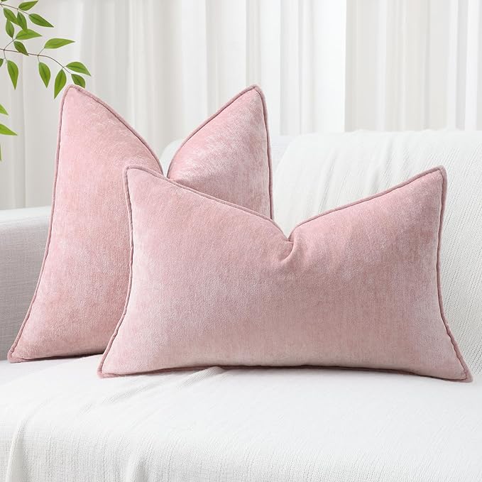 decorUhome Summer Couch Throw Pillow Covers 12x20 Set of 2, Decorative Soft