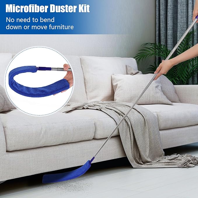 9PCS Dusters for Cleaning, Extendable Microfiber Duster