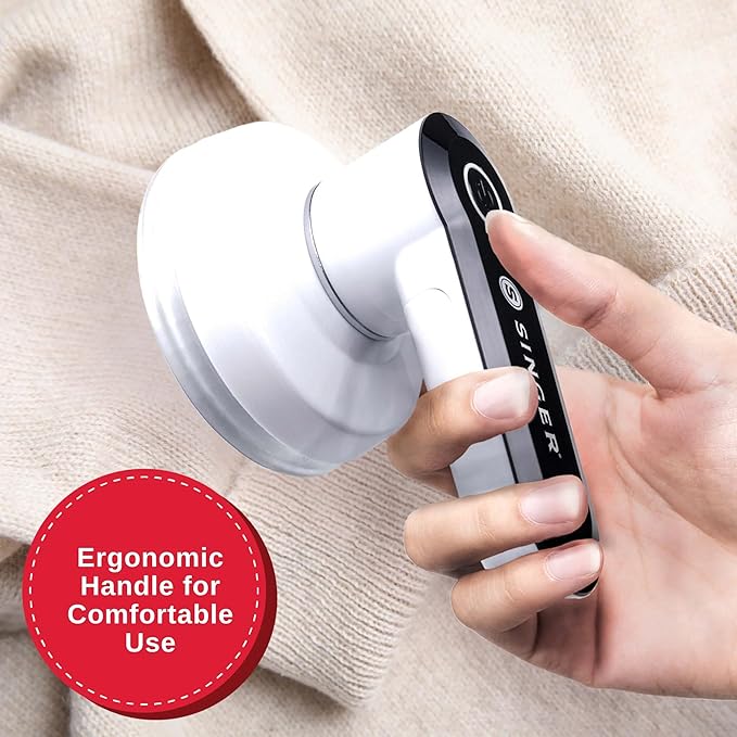 SINGER Compact Fabric Shaver and Lint Remover | Portable, Battery Operated