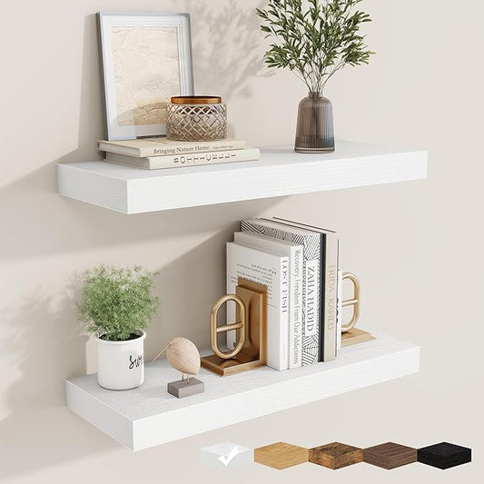 fuqing Floating Shelves for Wall, Wall Mounted Wood Floating Shelf