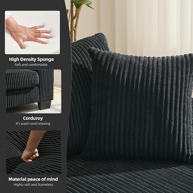 114" Sectional Couches with Pull Out Bed
