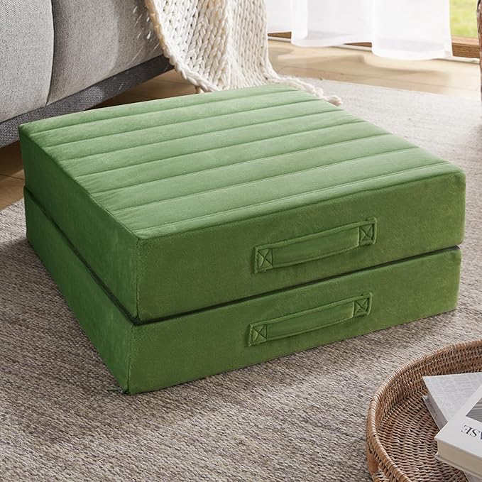 Codi High Density Foam Floor Pillow 2 Sets, Large Meditation Cushions Seating