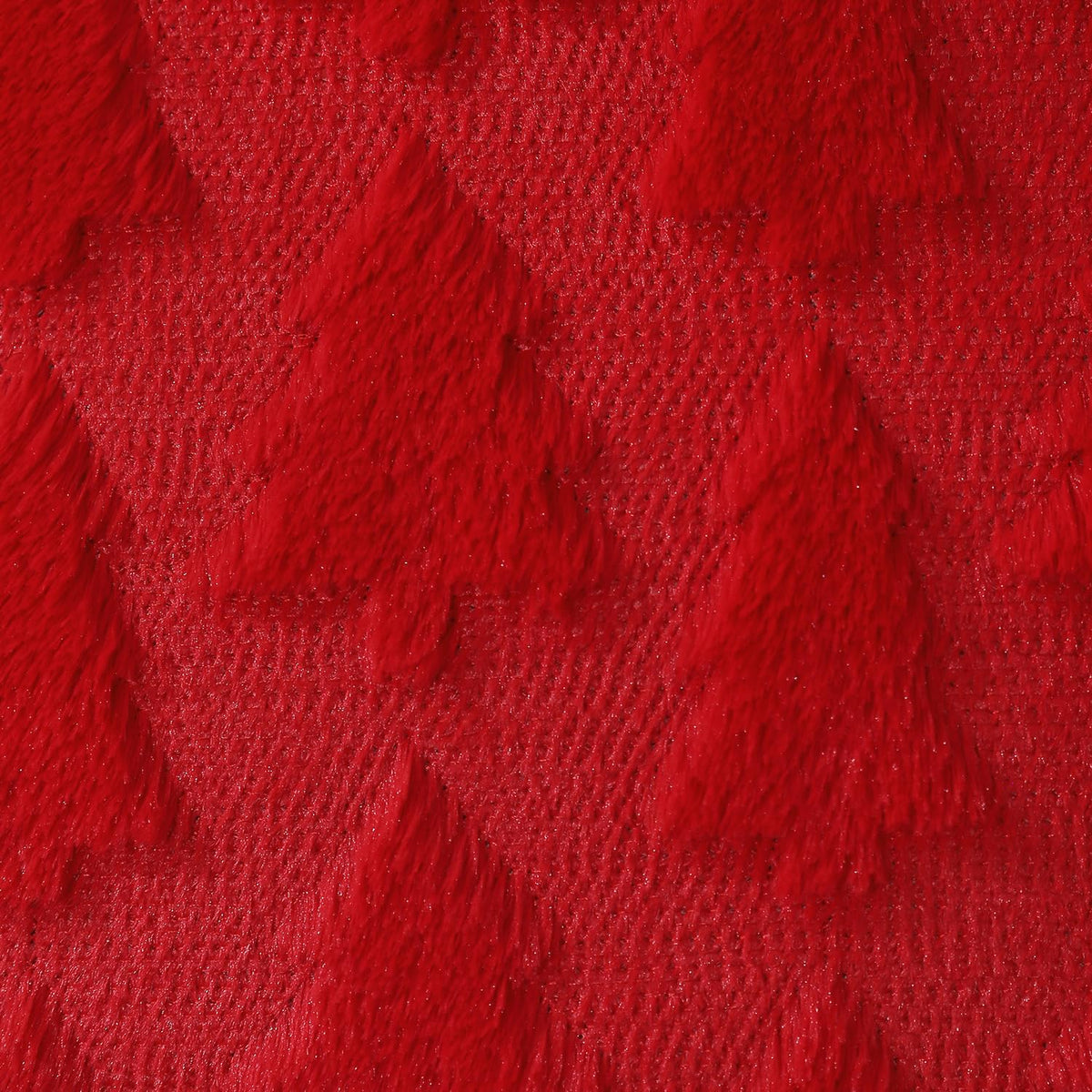 DFXSZ Christmas Tree Pillow Covers 18x18 inch Set of 2 Christmas Decoration Red Soft Plush Faux Fur Jacquard Throw Pillows for Bedroom Sofa Holiday Festivals Winter Home Decor PTK006B18