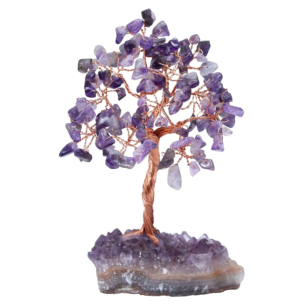 Crocon® Amethyst Crystals Tree with Cluster Base Tree of Life, Birthday Gifts for Women, Men Decor for Shelf, Sister Gift, Birthday Gifts for Mom, Cute Home Office Decor Purple Housewarming Present