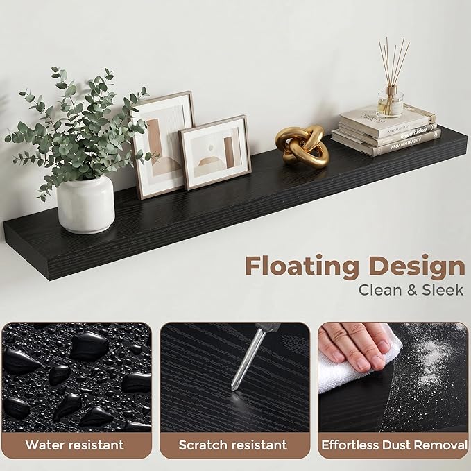 FLYJOE Floating Shelves for Wall, 48 Inch Floating Shelves Set of 1, Kitchen