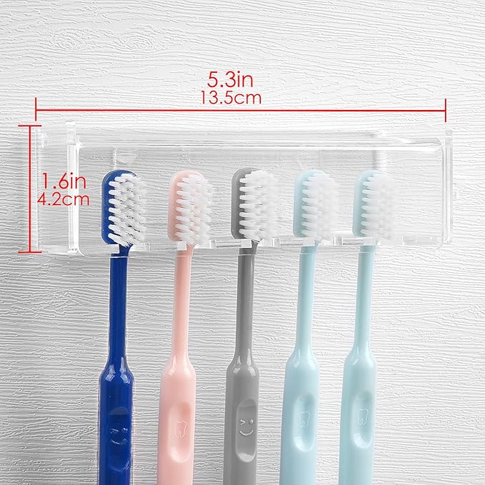 5 Slots Wall Mount Toothbrush Holder