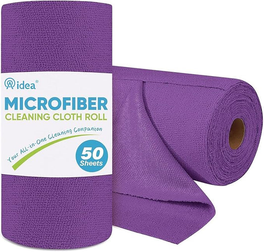 AIDEA Microfiber Cleaning Cloth Roll, Reusable Paper Towels Tear Away Cloth