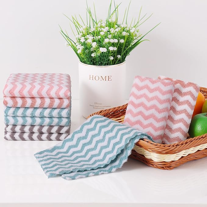 Homaxy 12 Pack Kitchen Dish Cloths, Ultra Soft and Absorbent Dish Towels