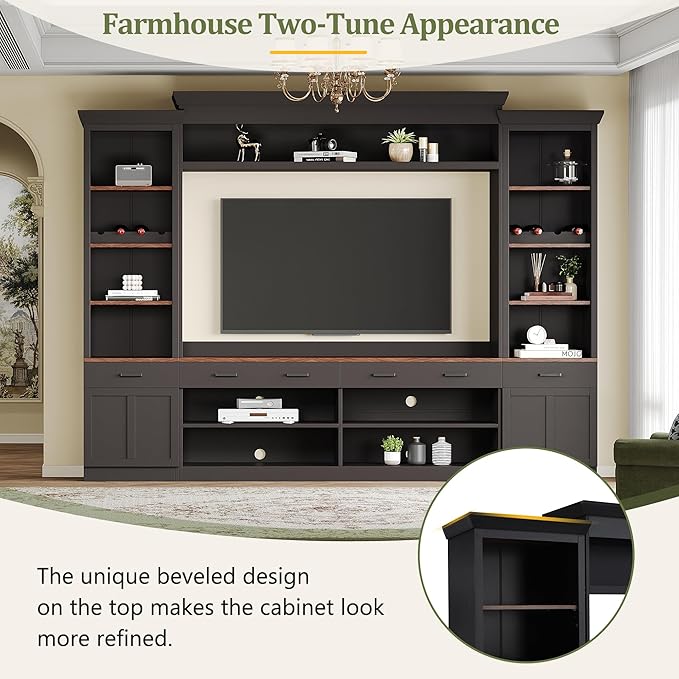 Merax Minimalist Entertainment Wall Unit Set