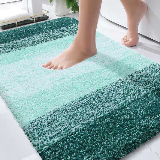 OLANLY Bathroom Rugs - Extra Soft Microfiber Mat | Quick Dry, Washable, 30x20, Blackish Green