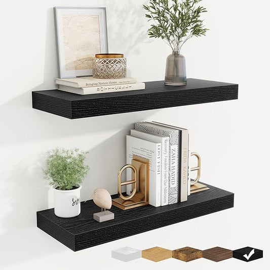 fuqing Floating Shelves for Wall, Wall Mounted Wood Floating Shelf