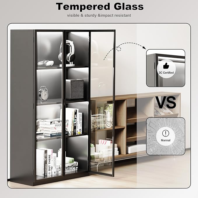 Kelueo 63" H Display Cabinet
