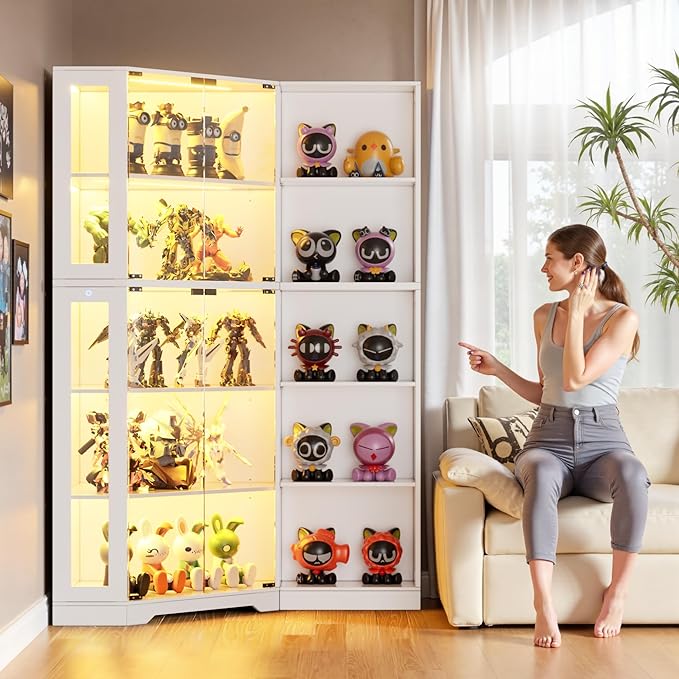 PAKASEPT Corner Display Curio Cabinet