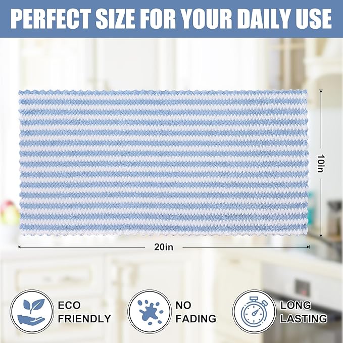 Homaxy Kitchen Towels, Ultra Soft and Absorbent Dish Towels, Reusable Fast