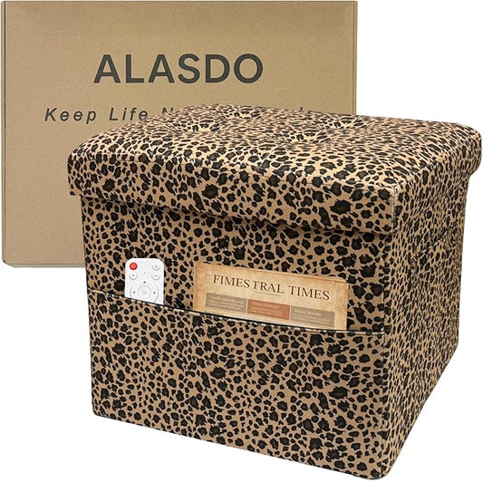 ALASDO Storage Ottoman Footrest Stool Small Ottoman