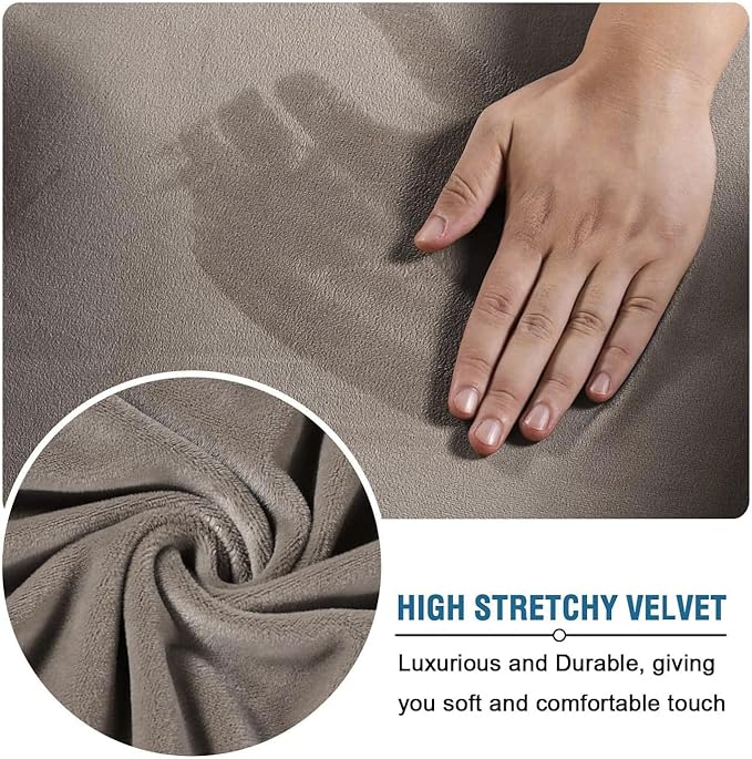 H.VERSAILTEX High Stretch Sofa Slipcover 4 Piece Cover Velvet Furniture