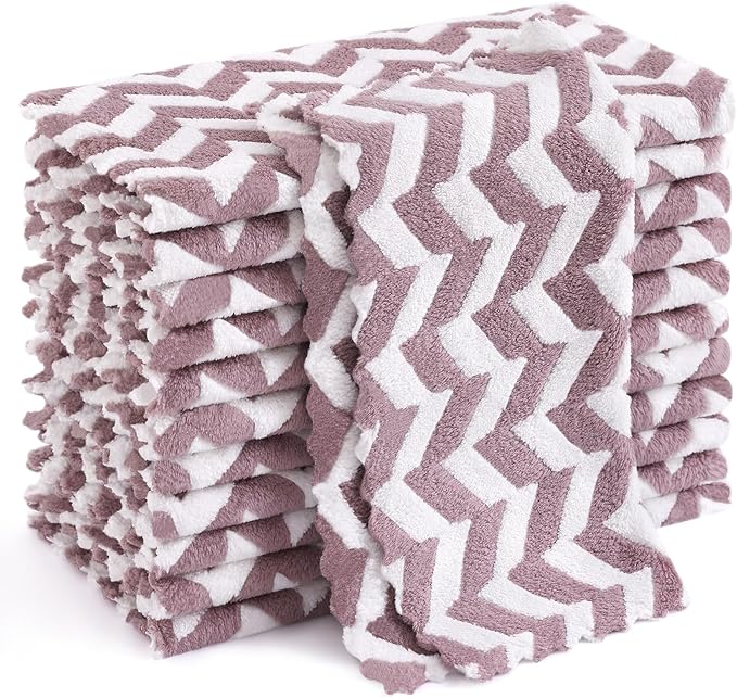 Homaxy 12 Pack Kitchen Dish Cloths, Ultra Soft and Absorbent Dish Towels