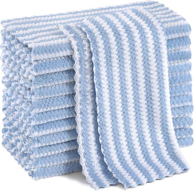 Homaxy 12 Pack Kitchen Dish Cloths, Ultra Soft and Absorbent Dish Towels