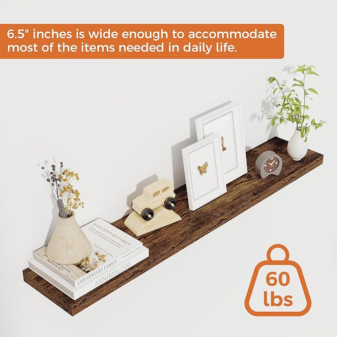 36Inch Floating Shelves for Wall 2 Pack Wood Shelves for Kitchen, Bedroom Wall