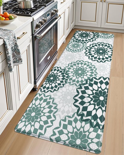 LUMI Anti Fatigue Kitchen Cushioned Mat for Floor, Padded Waterproof Runner for Standing, Stain Resistant Comfort Rugs for Home, Sink, Laundry, 24x59