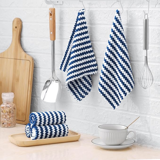 Homaxy 12 Pack Kitchen Dish Cloths, Ultra Soft and Absorbent Dish Towels