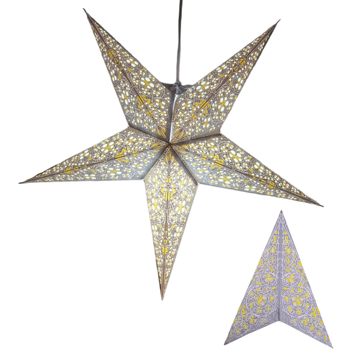Yepsio Paper Star Lantern Lampshade, 60 cm, Hanging Decorations for Christmas, Wedding, Home, Party (Galaxy 009)