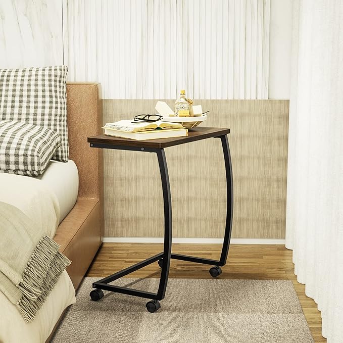 SRIWATANA Side Table, C-Shaped End Table